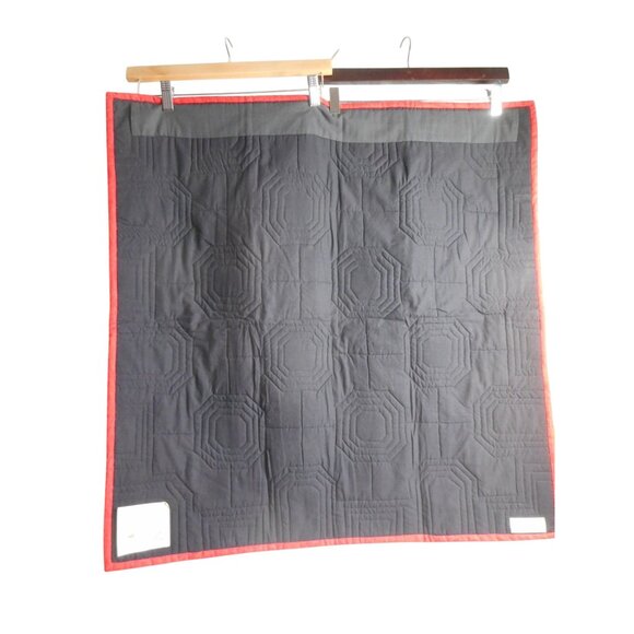 Vintage Patchwork Bow tie windows Quilted Wall Hanging Multicolor Square Shape - Picture 2 of 5